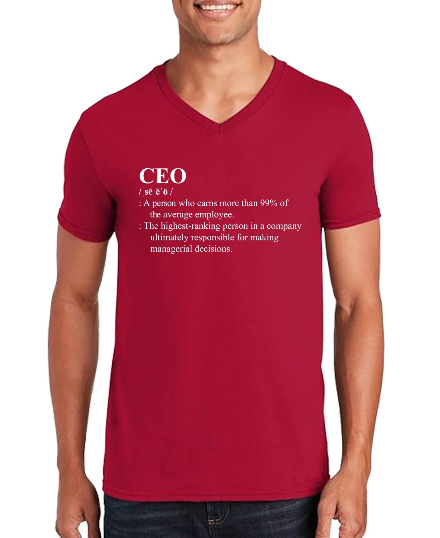 CEO Definition Men’s Unisex V-Neck T-shirt