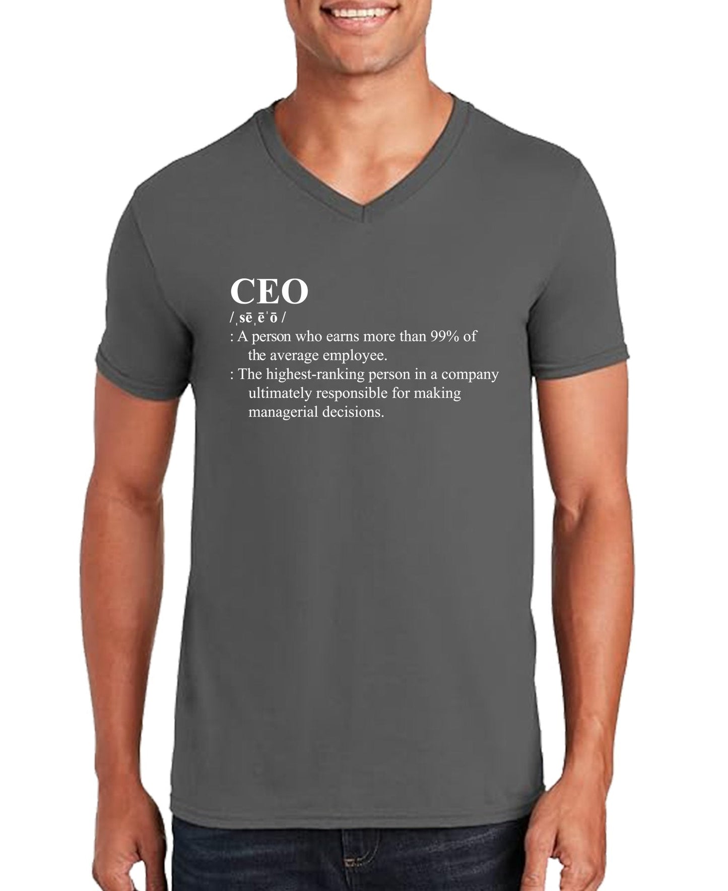 CEO Definition Men’s Unisex V-Neck T-shirt