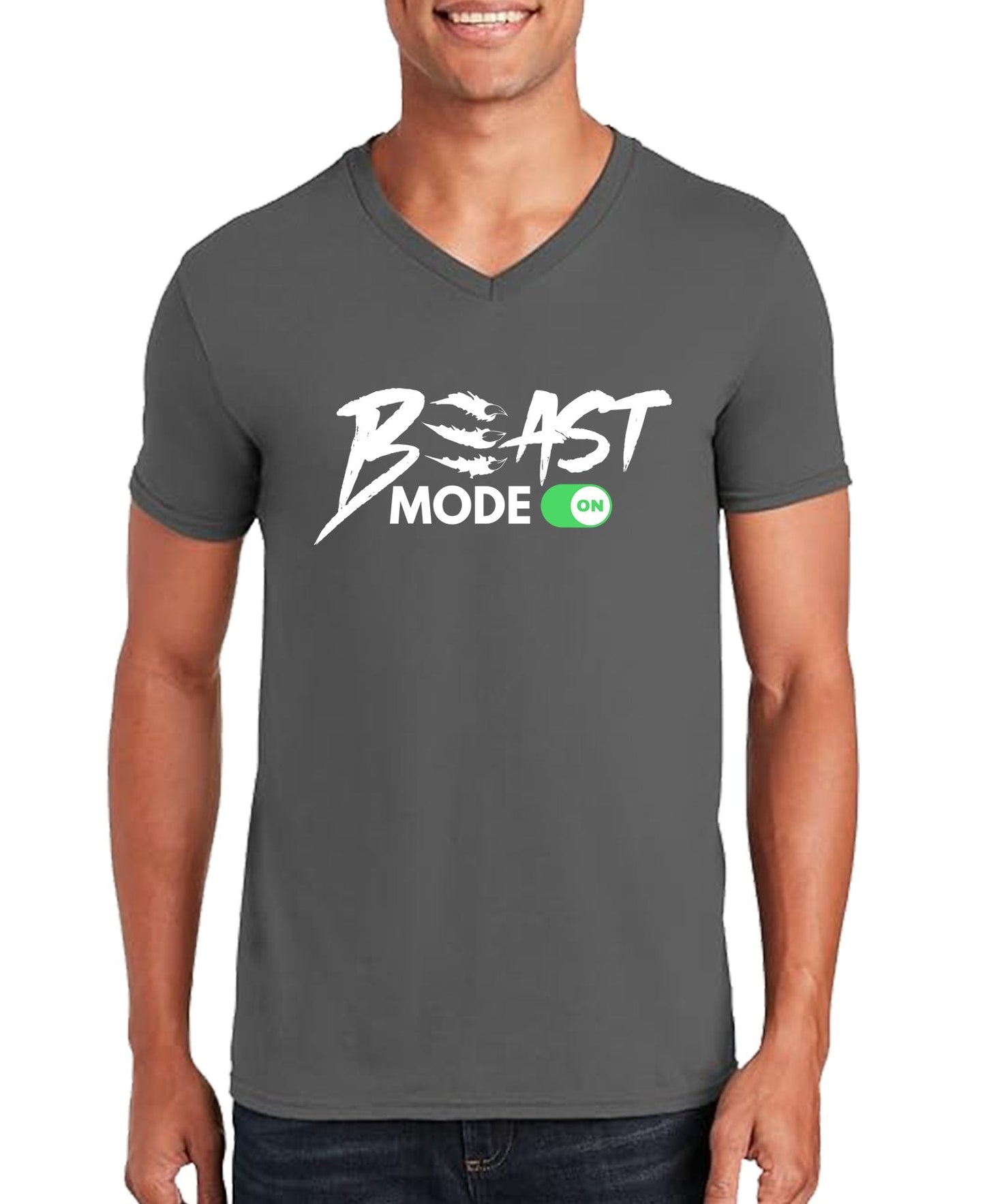 Beast Mode On Men’s Unisex V-Neck T-shirt
