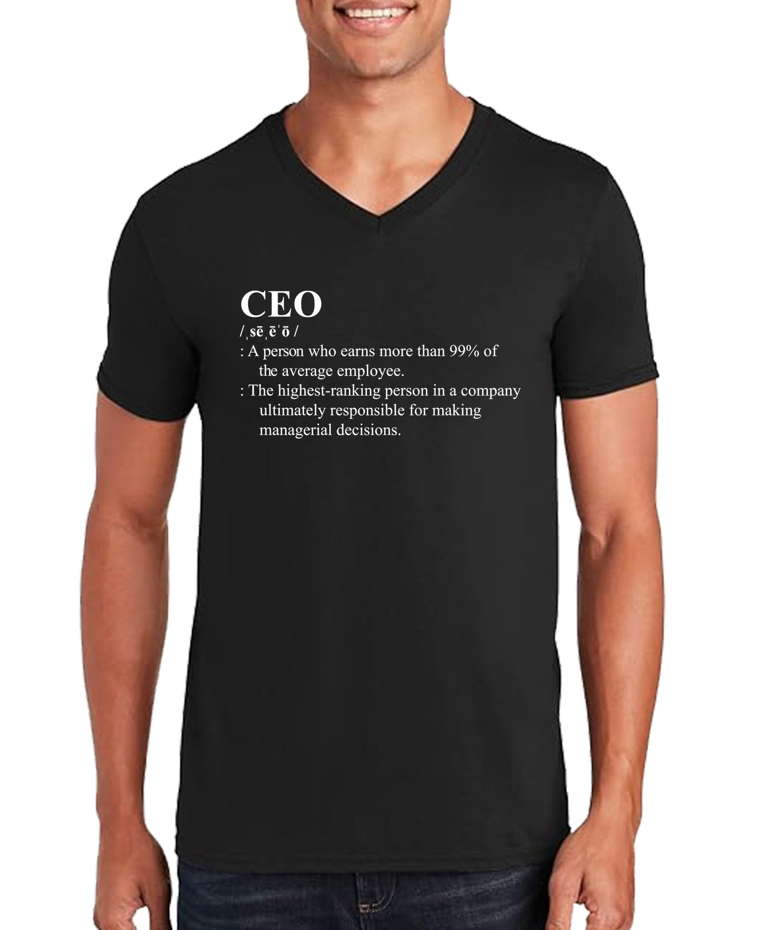 CEO Definition Men’s Unisex V-Neck T-shirt