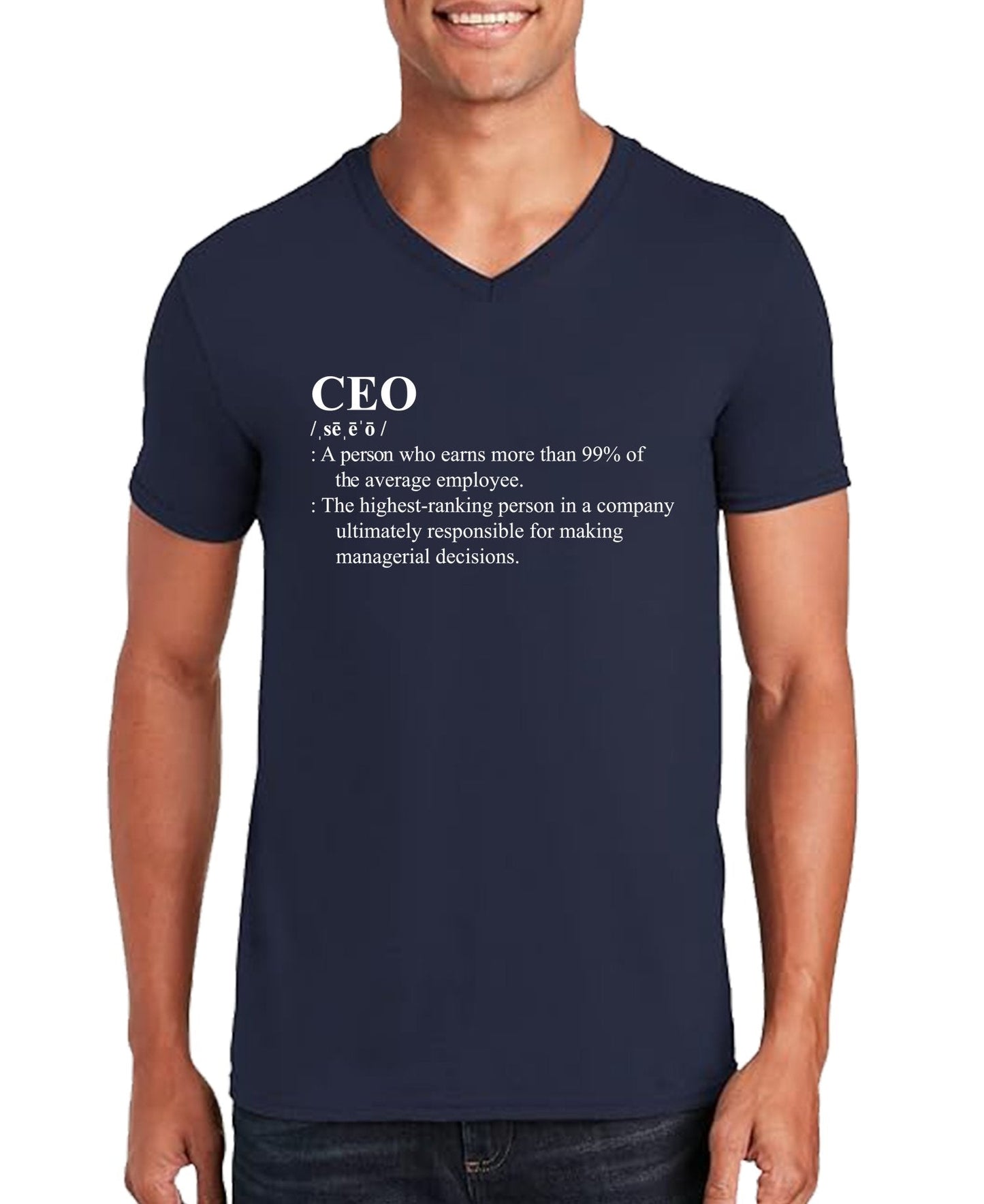 CEO Definition Men’s Unisex V-Neck T-shirt