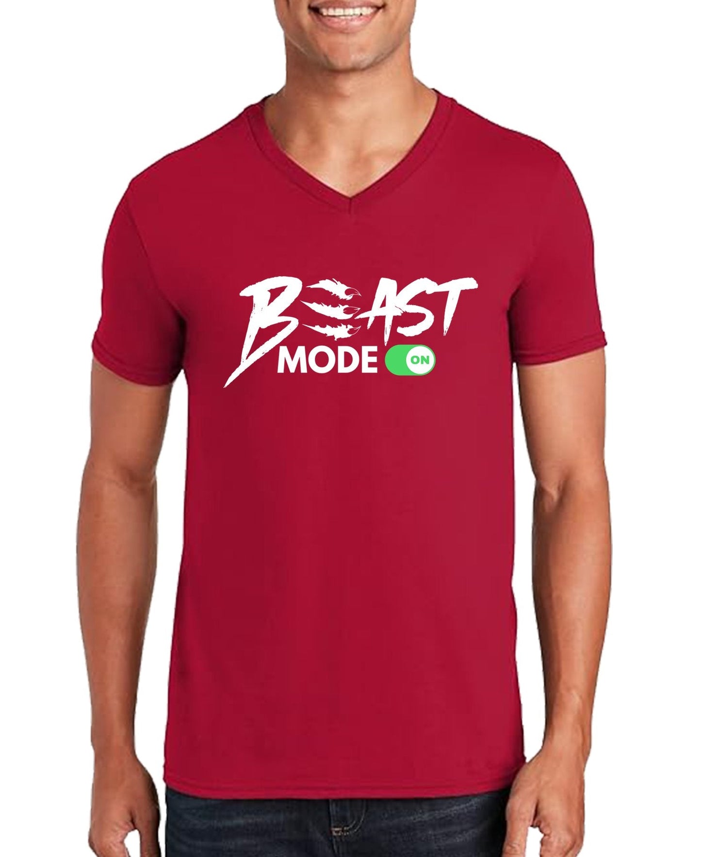 Beast Mode On Men’s Unisex V-Neck T-shirt
