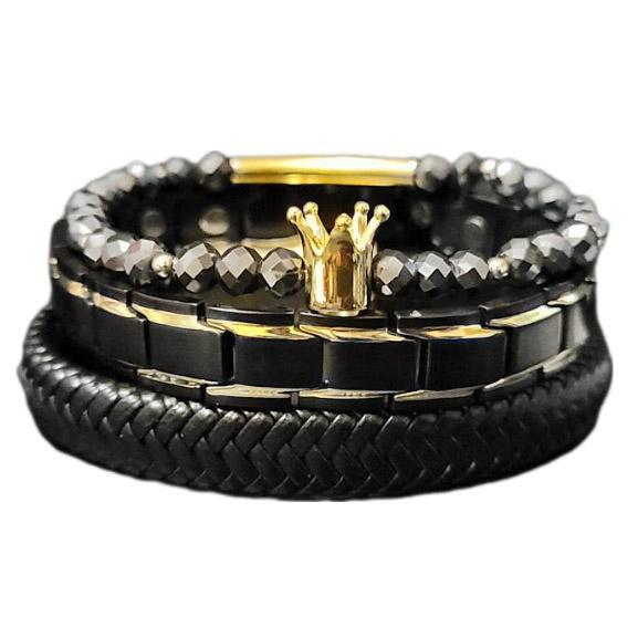 mens-black-diamond-bracelet-set-643133 - shoponestop.store