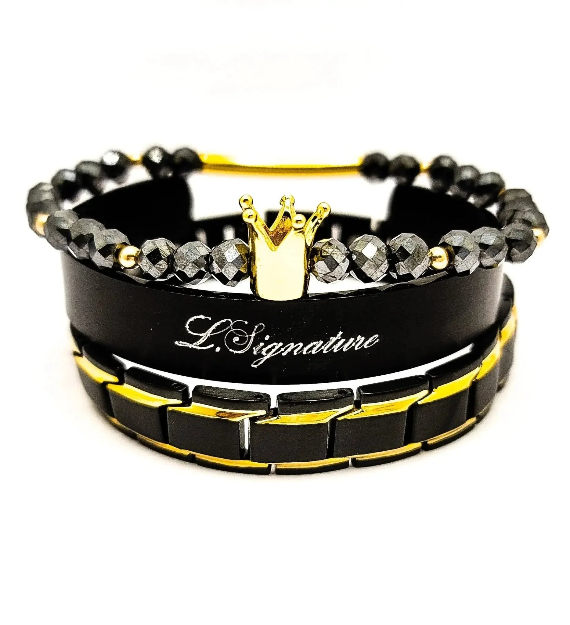 mens-black-diamond-bracelet-set-667244 - shoponestop.store