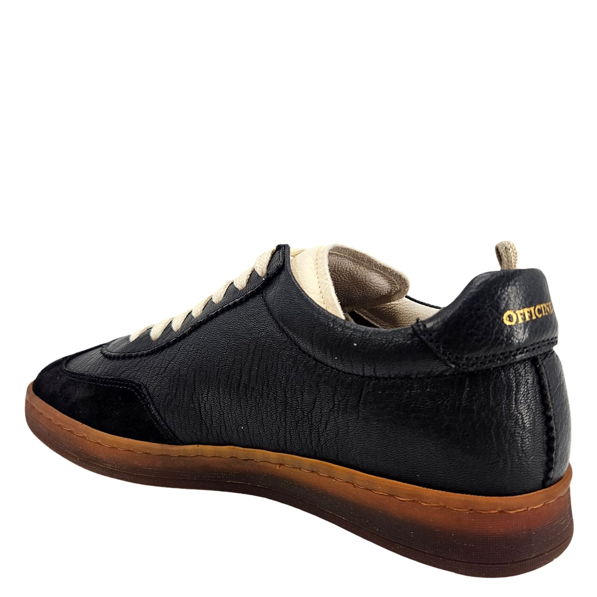 Chance/101 Black Leather Lace Up Sneaker