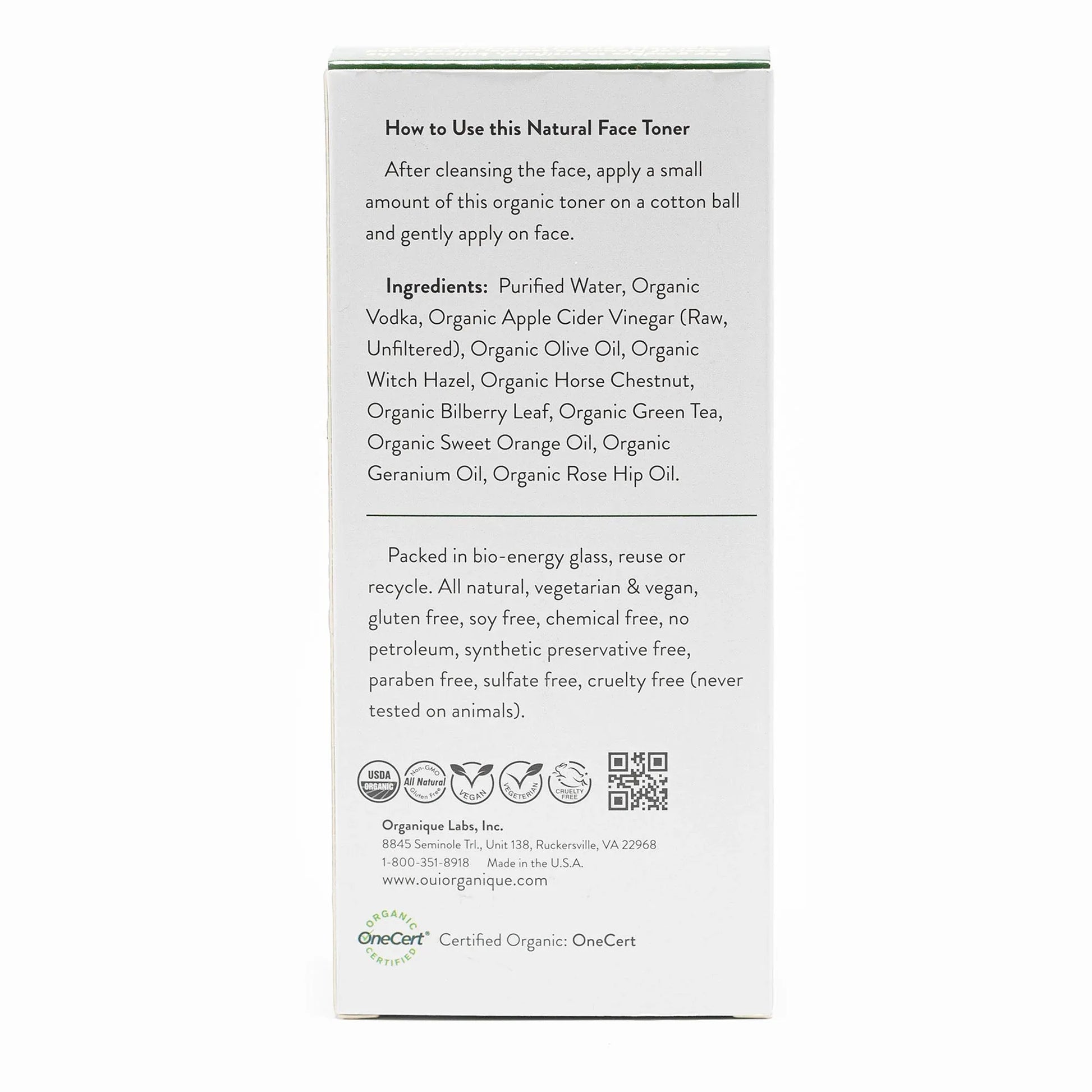 oui-organique-best-value-certified-organic-anti-aging-value-pack-skincare-set-toner-box-back-ingredients-directions - shoponestop.store