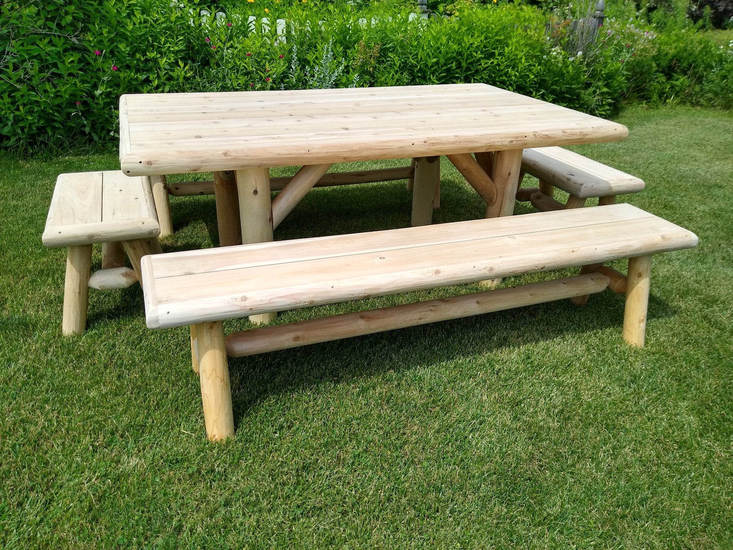 Handmade Rustic Outdoor Picnic Table