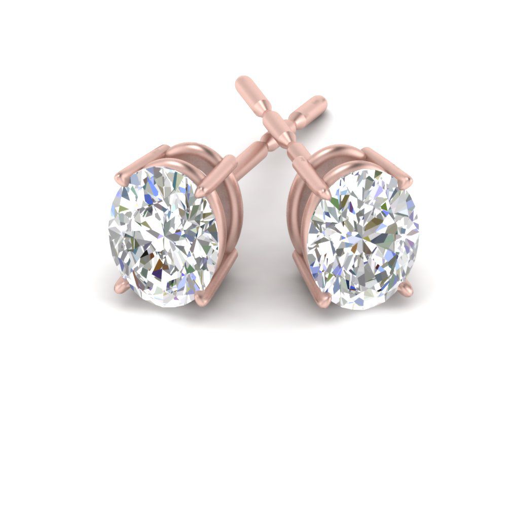 Stud Earring Basket Oval Shaped