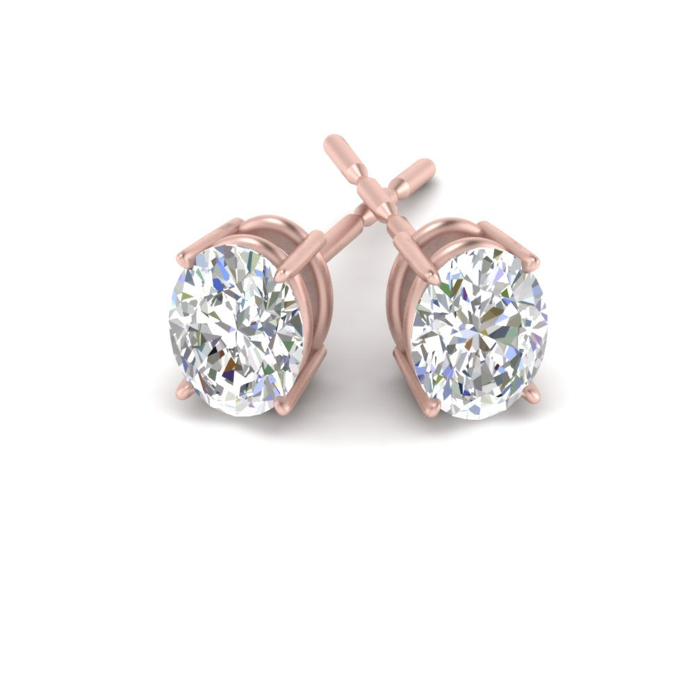 Stud Earring Basket Oval Shaped