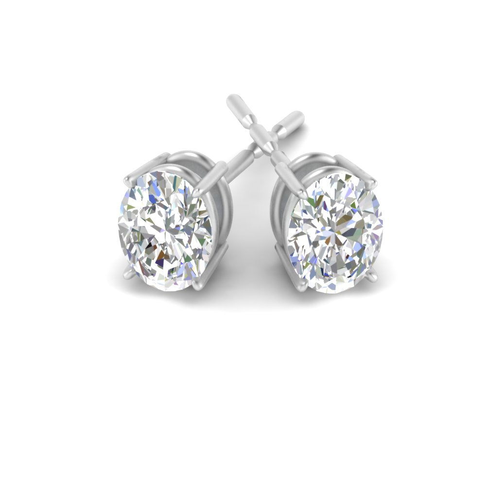 Stud Earring Basket Oval Shaped