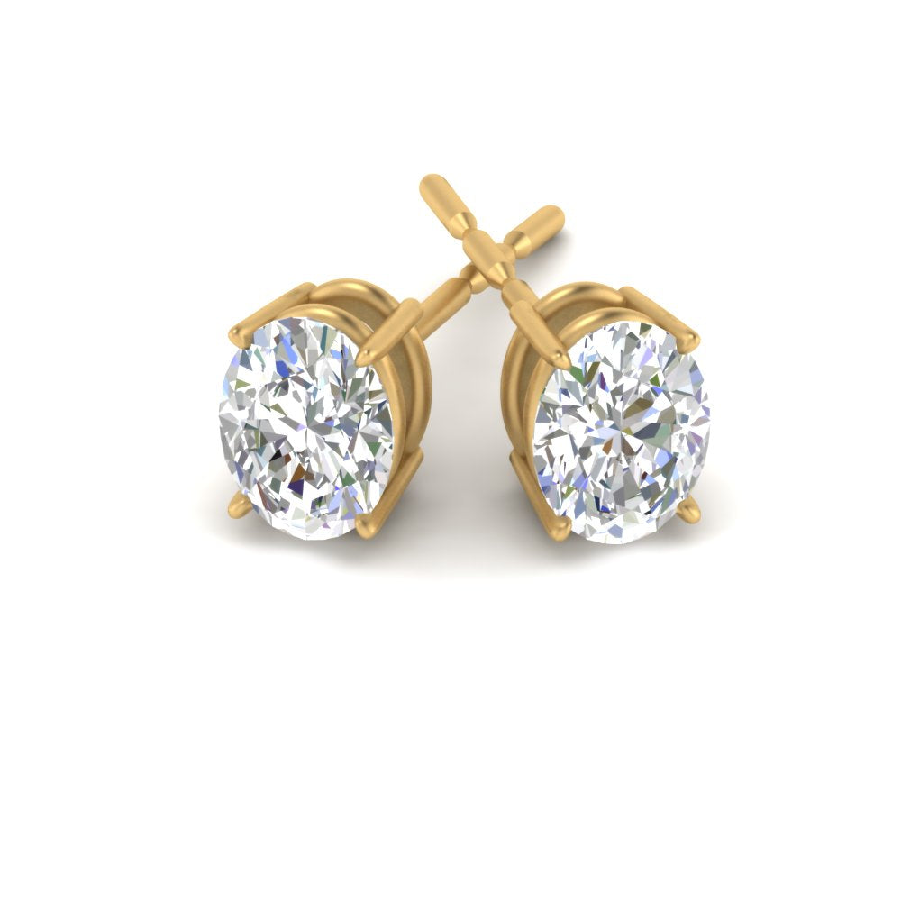 Stud Earring Basket Oval Shaped