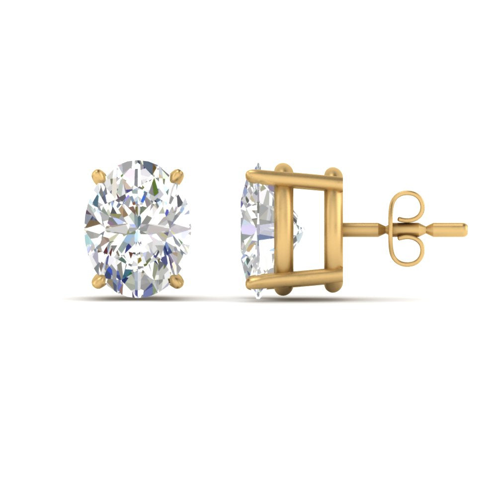 Stud Earring Basket Oval Shaped