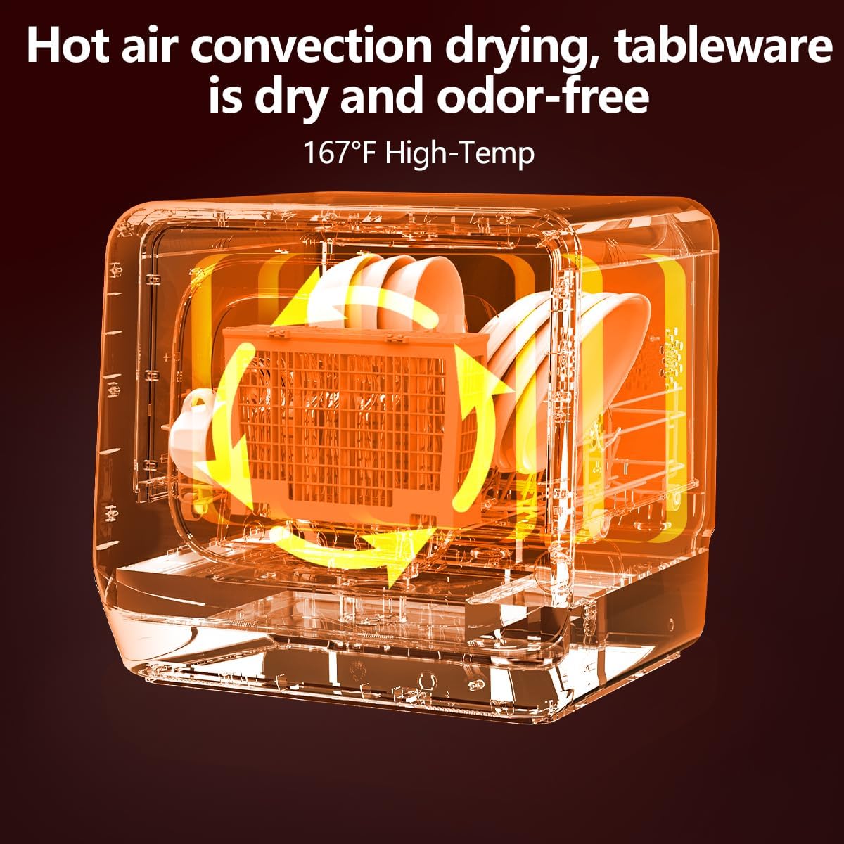 Portable Dishwasher Countertop with 6 Washing modes DW8306