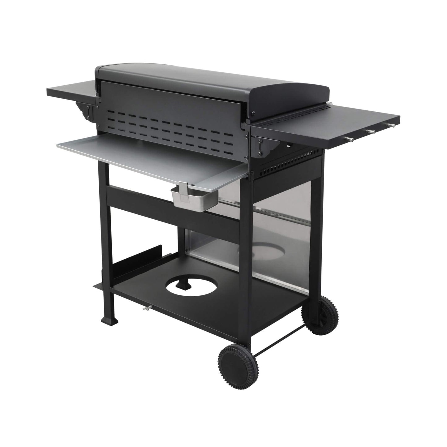 Premium Outdoor 4-Burner Propane BBQ Grill with Side Tables