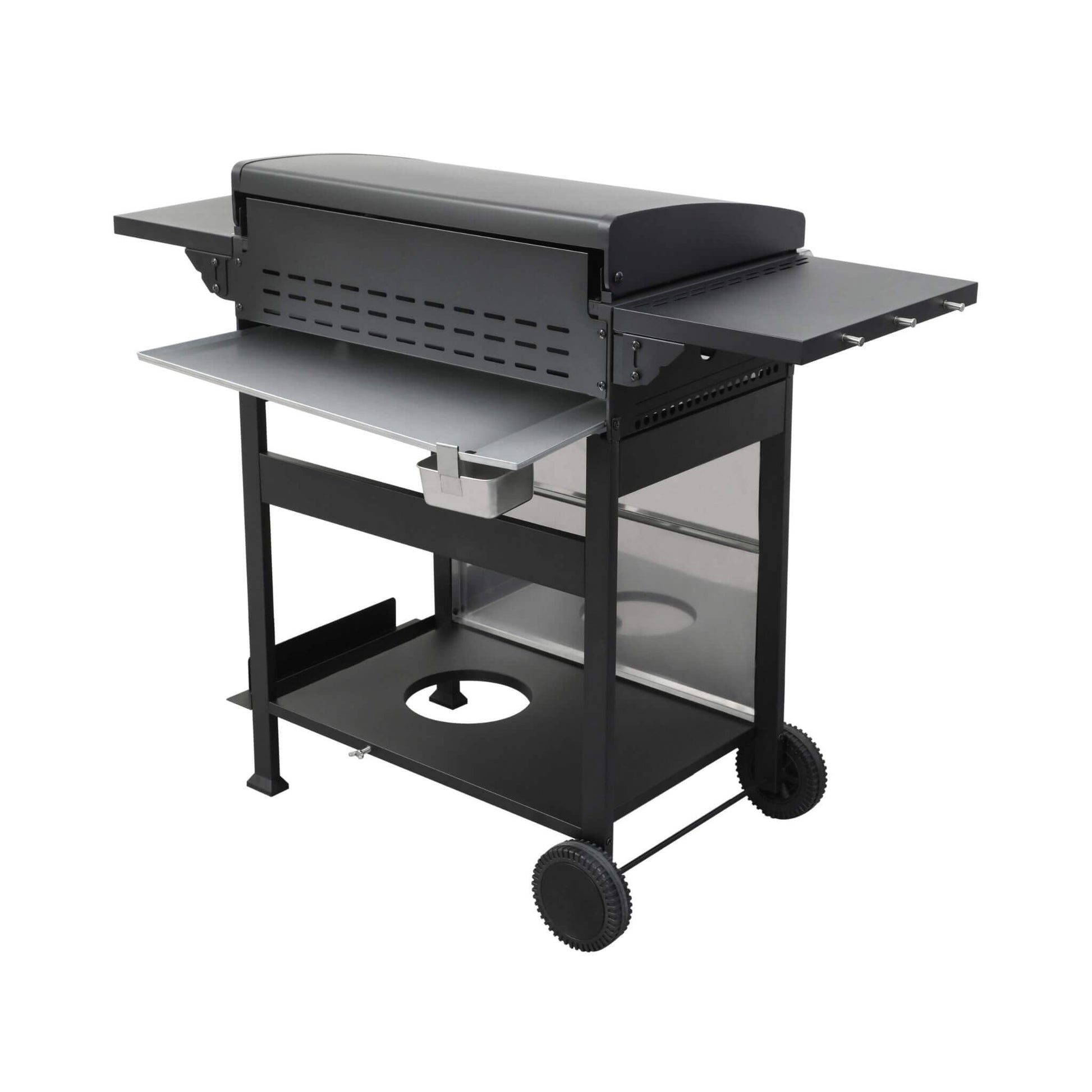 Premium Outdoor 4-Burner Propane BBQ Grill with Side Tables