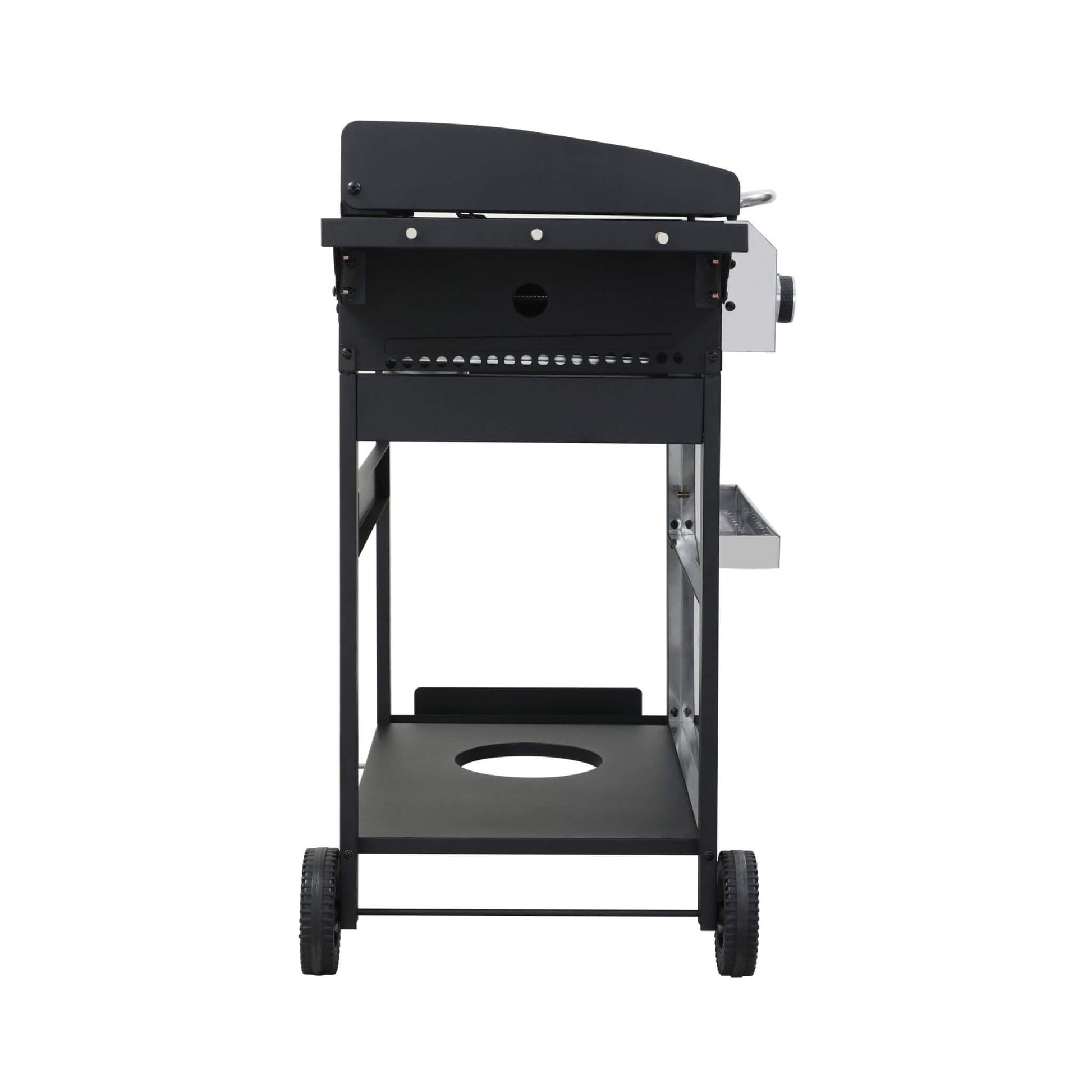 Premium Outdoor 4-Burner Propane BBQ Grill with Side Tables