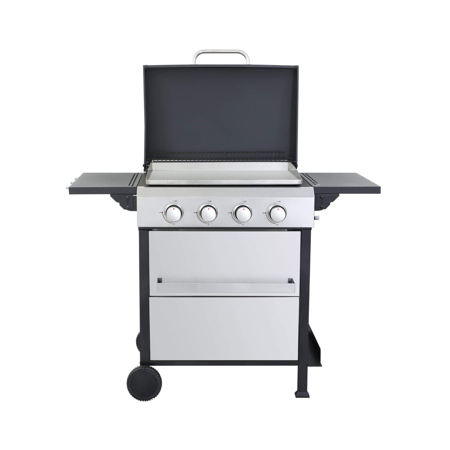 Premium Outdoor 4-Burner Propane BBQ Grill with Side Tables