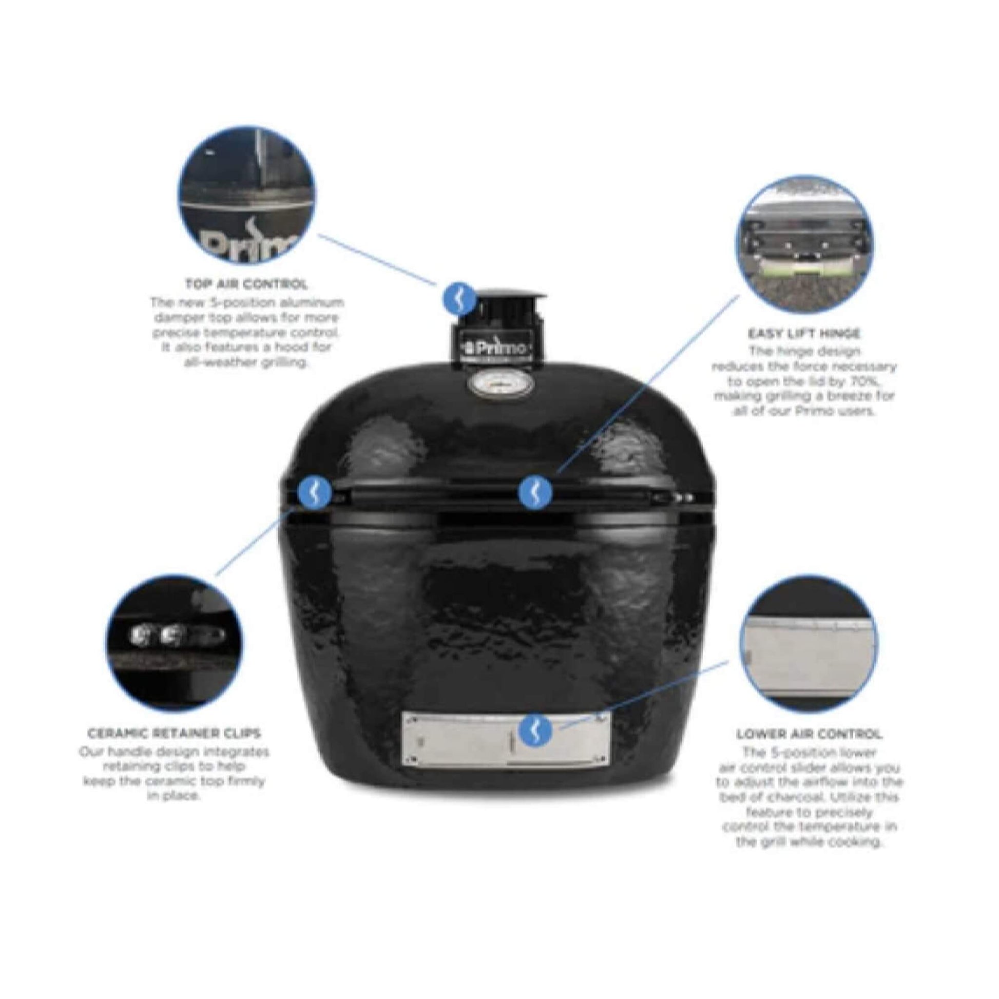 Primo Oval XXL All-In-One Ceramic Charcoal Grill