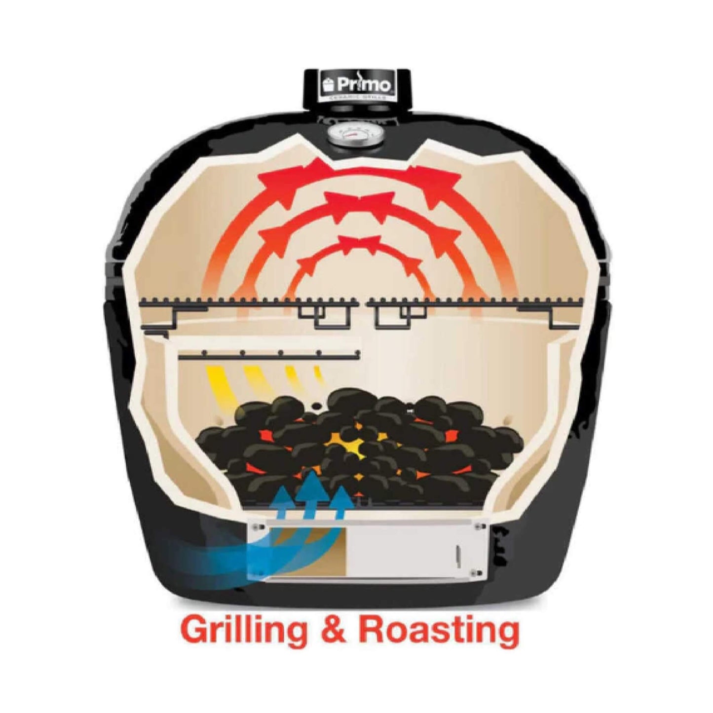 Primo Oval XXL All-In-One Ceramic Charcoal Grill