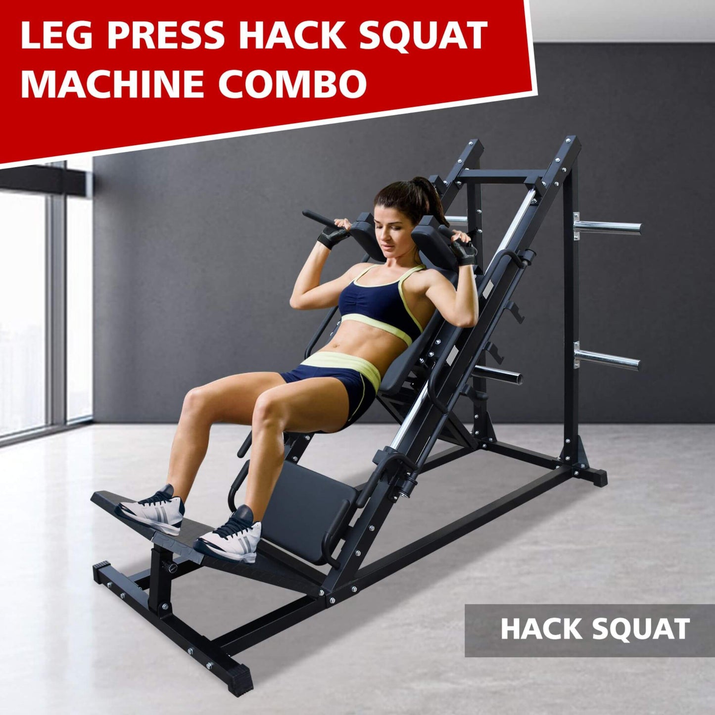 Adjustable Leg Press Hack Squat Machine for Home Gyms