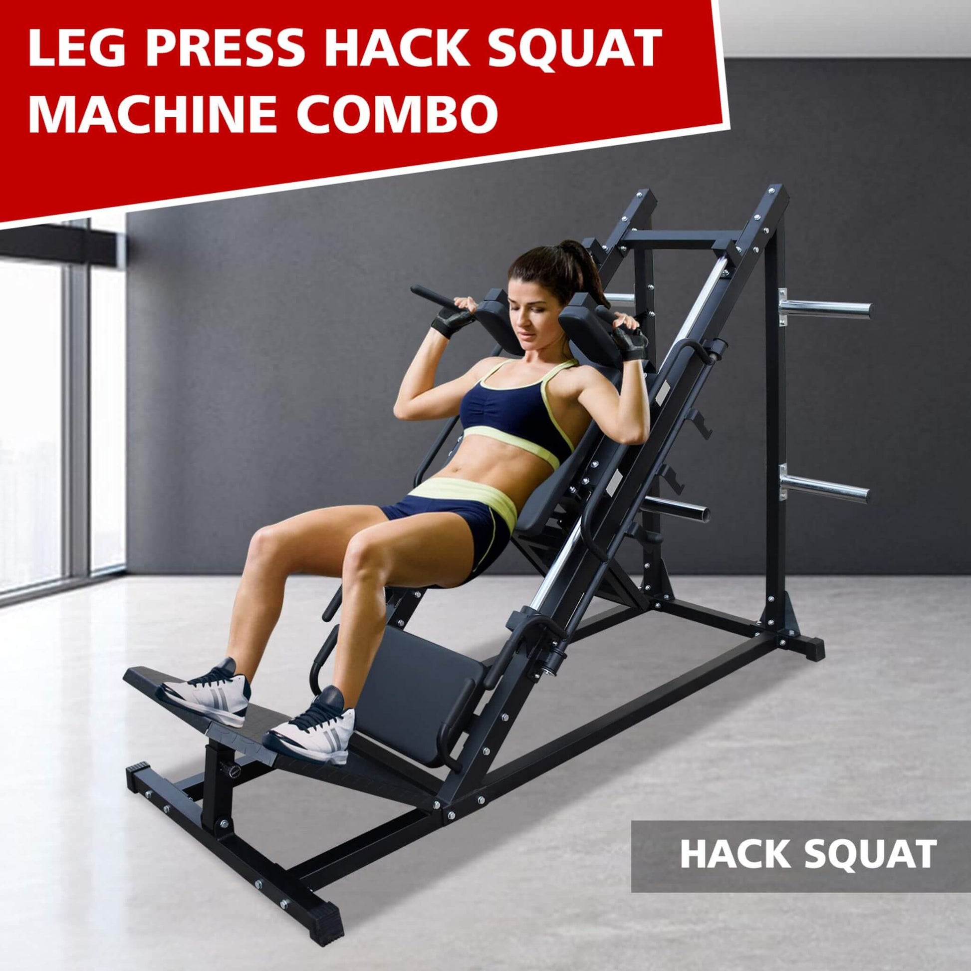 Adjustable Leg Press Hack Squat Machine for Home Gyms
