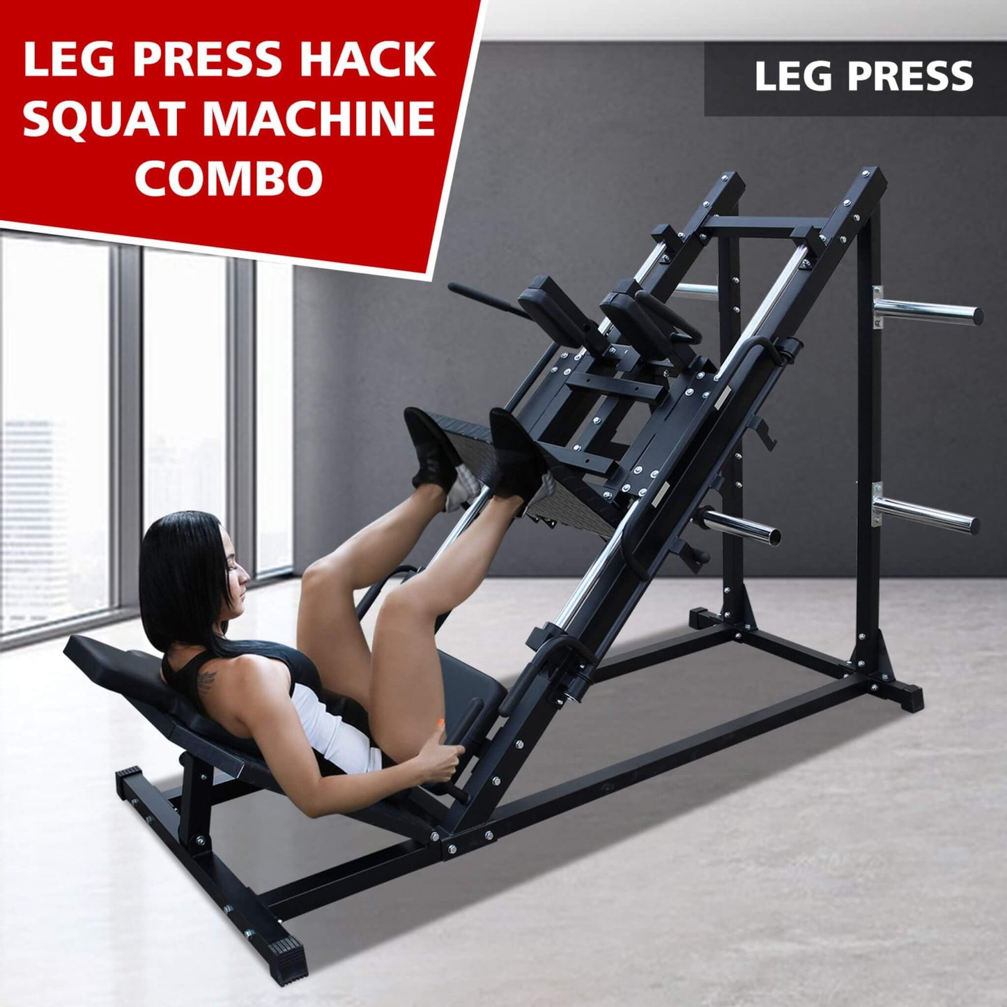 Adjustable Leg Press Hack Squat Machine for Home Gyms