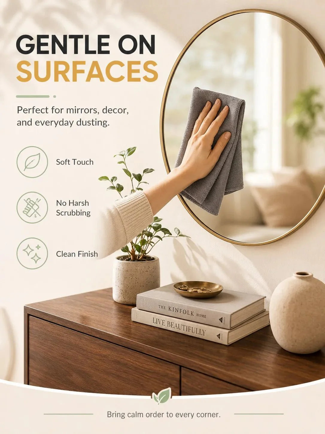 Reusable Microfiber Cleaning Cloths Tear-Away Roll