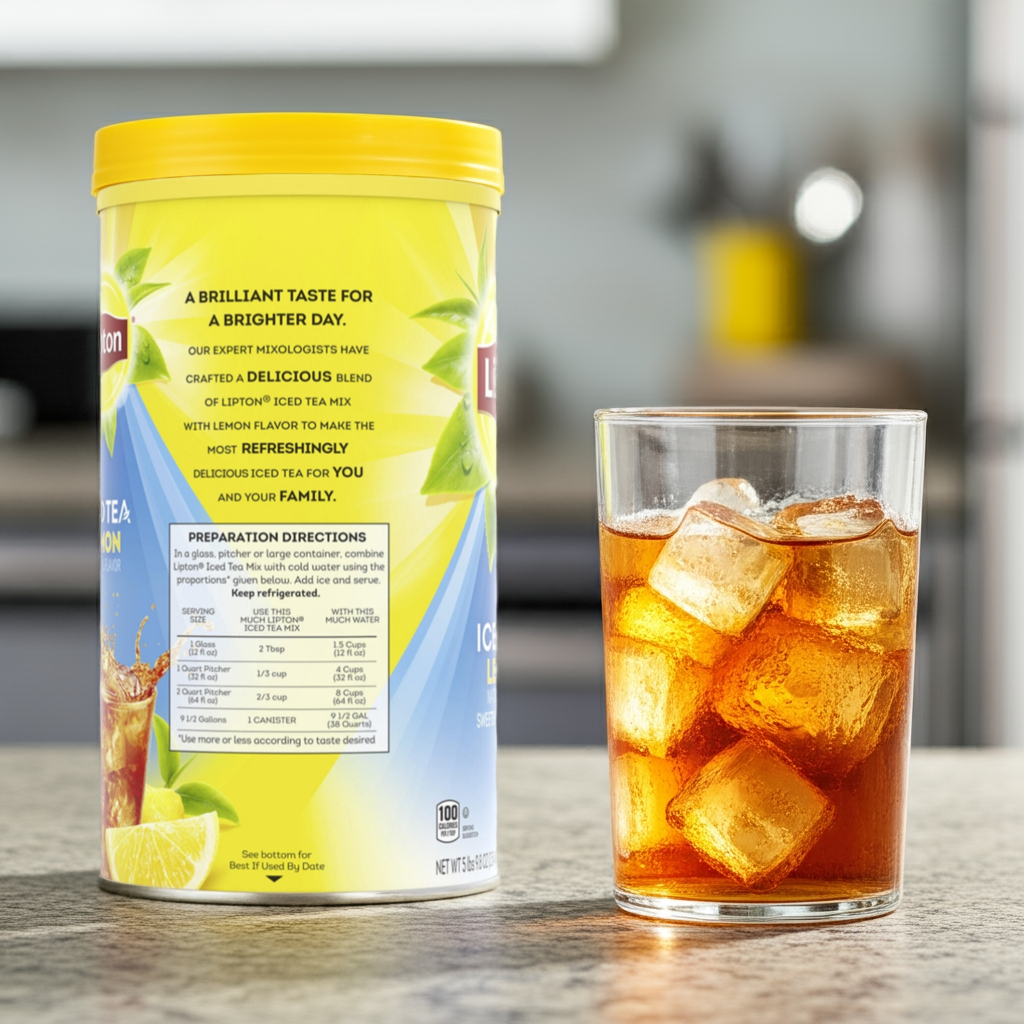 Lipton Lemon Iced Tea Mix 898 oz  Sweetened Instant Powder