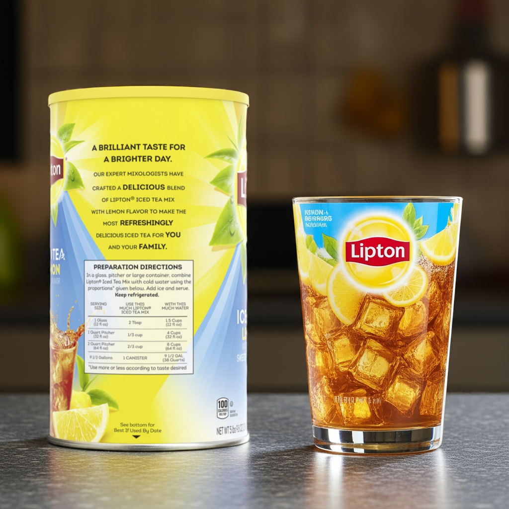 Lipton Lemon Iced Tea Mix 898 oz  Sweetened Instant Powder