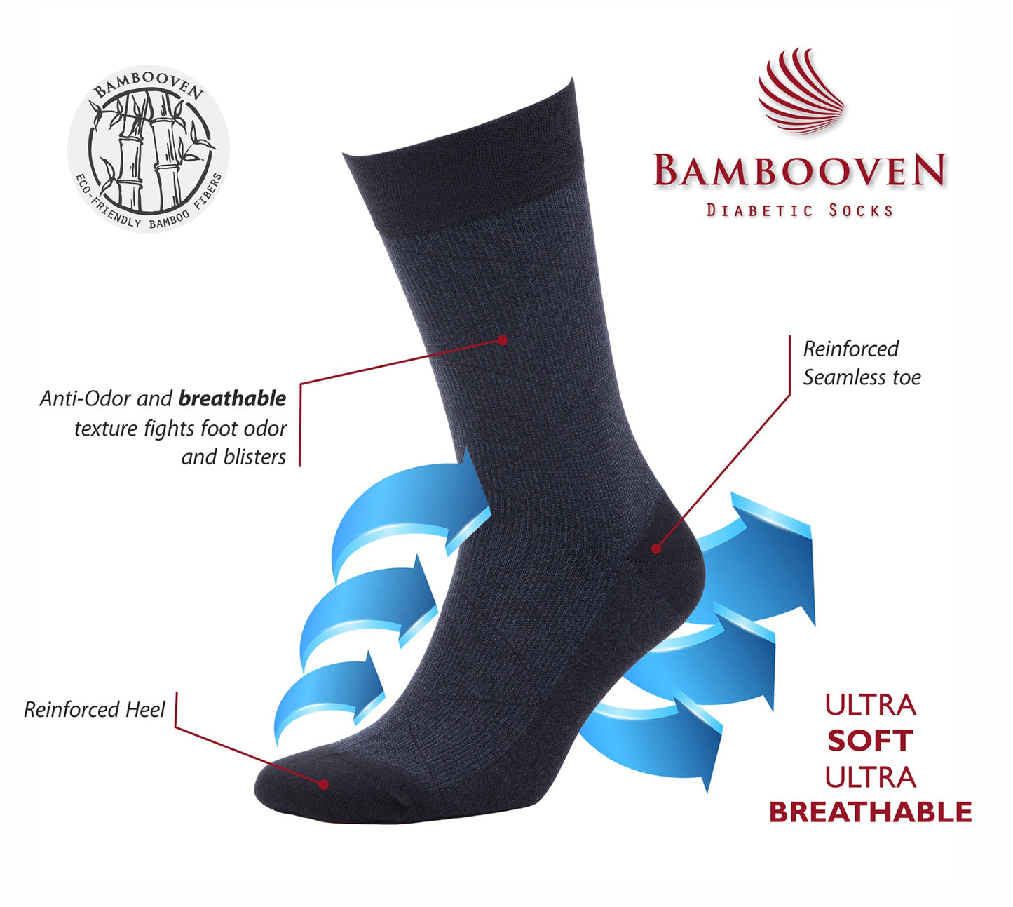 Men’s Bamboo Dress & Trouser Socks 6-Pack - 544