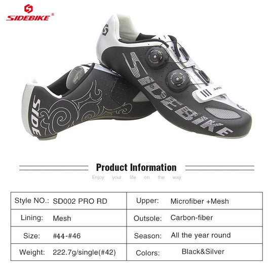 SD002 PRO RD Shoes- Black&Sliver