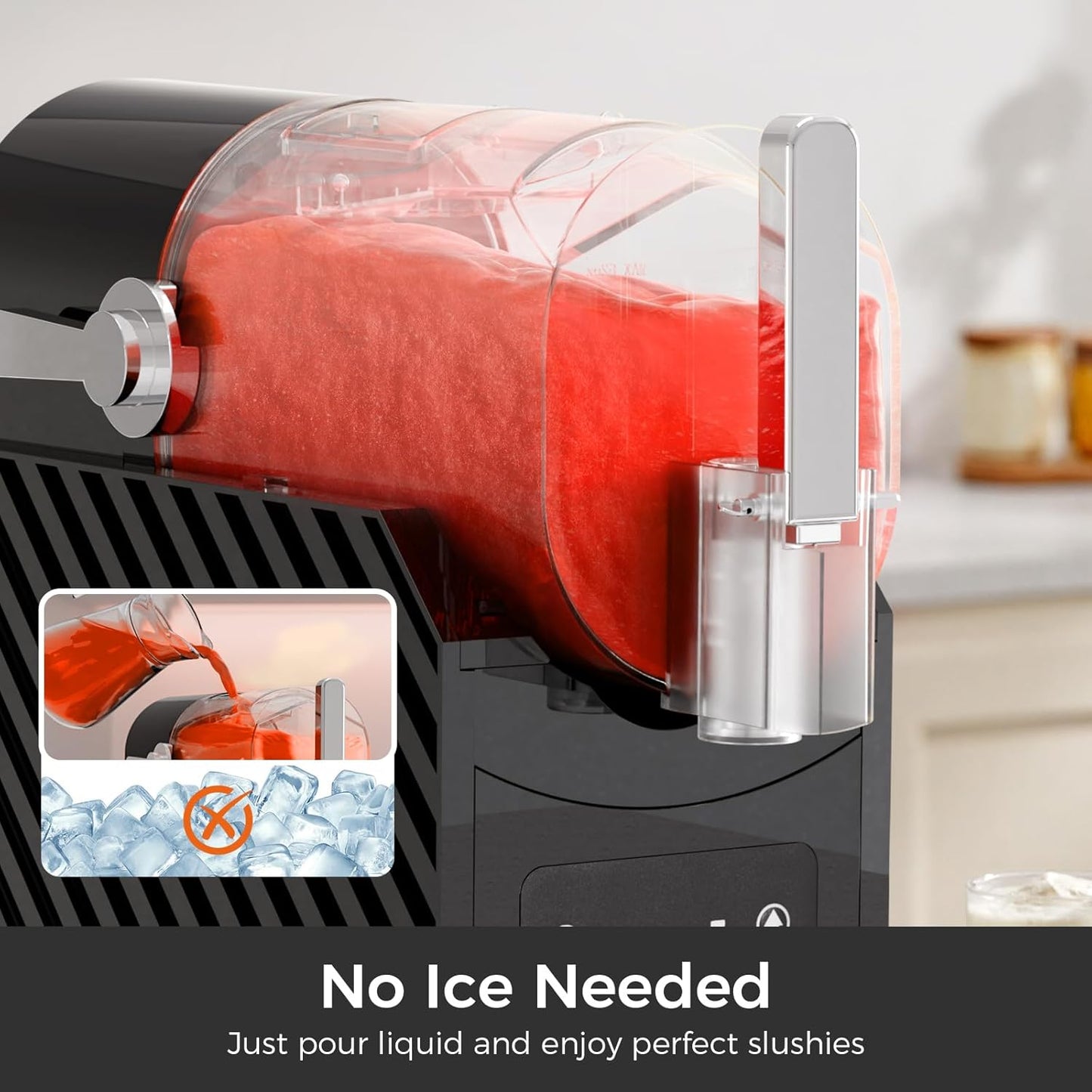 Slushie Machine for Home, Frozen Drink Maker with 3 Preset Modes