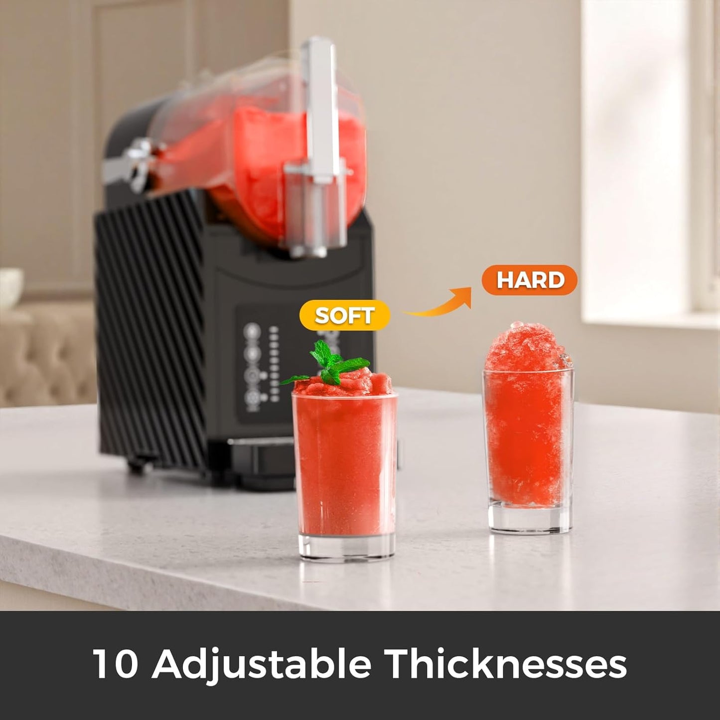 Slushie Machine for Home, Frozen Drink Maker with 3 Preset Modes