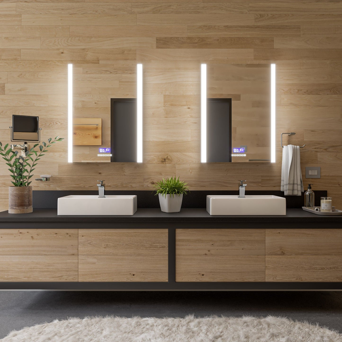 ALFI brand  ABMC2432BT 24" x 32" Single Door LED Light Bluetooth Medicine Cabinet