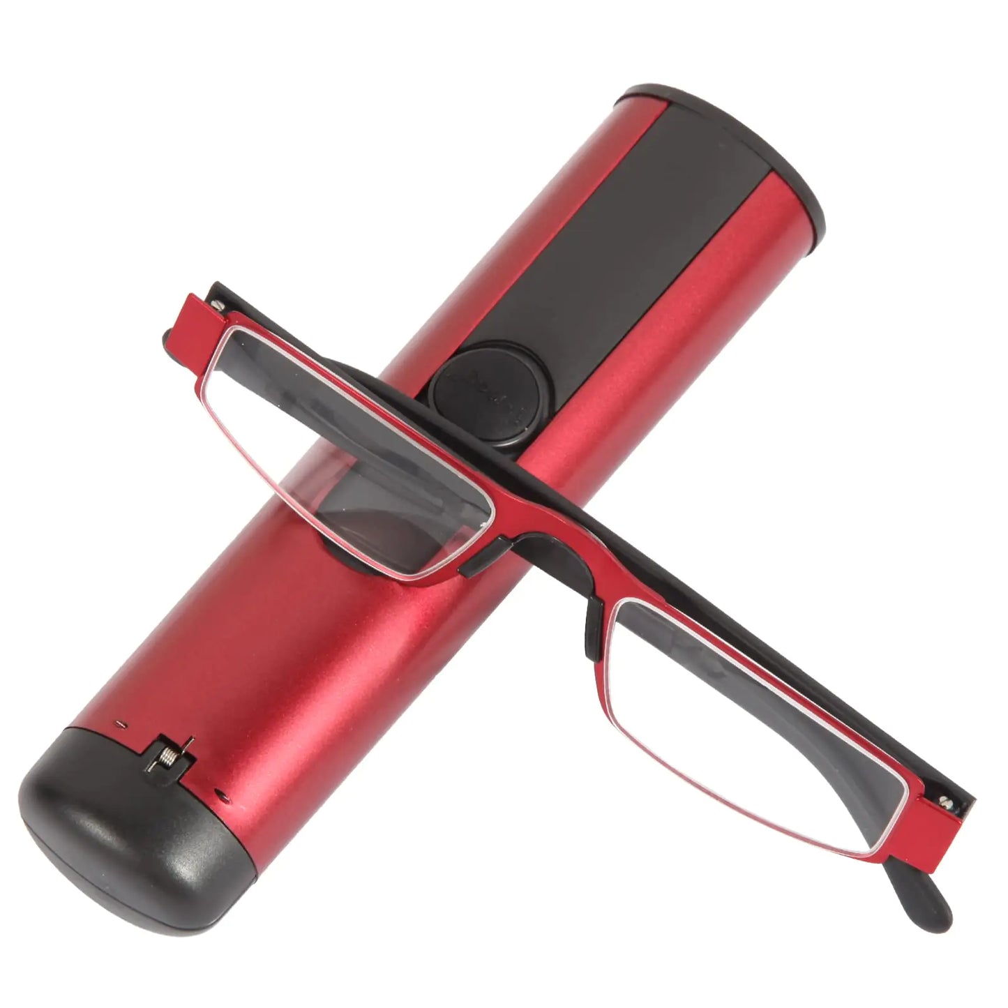 I-Mag Executive Slim Metal Reading Glasses with Hard Case (1.50 Red)