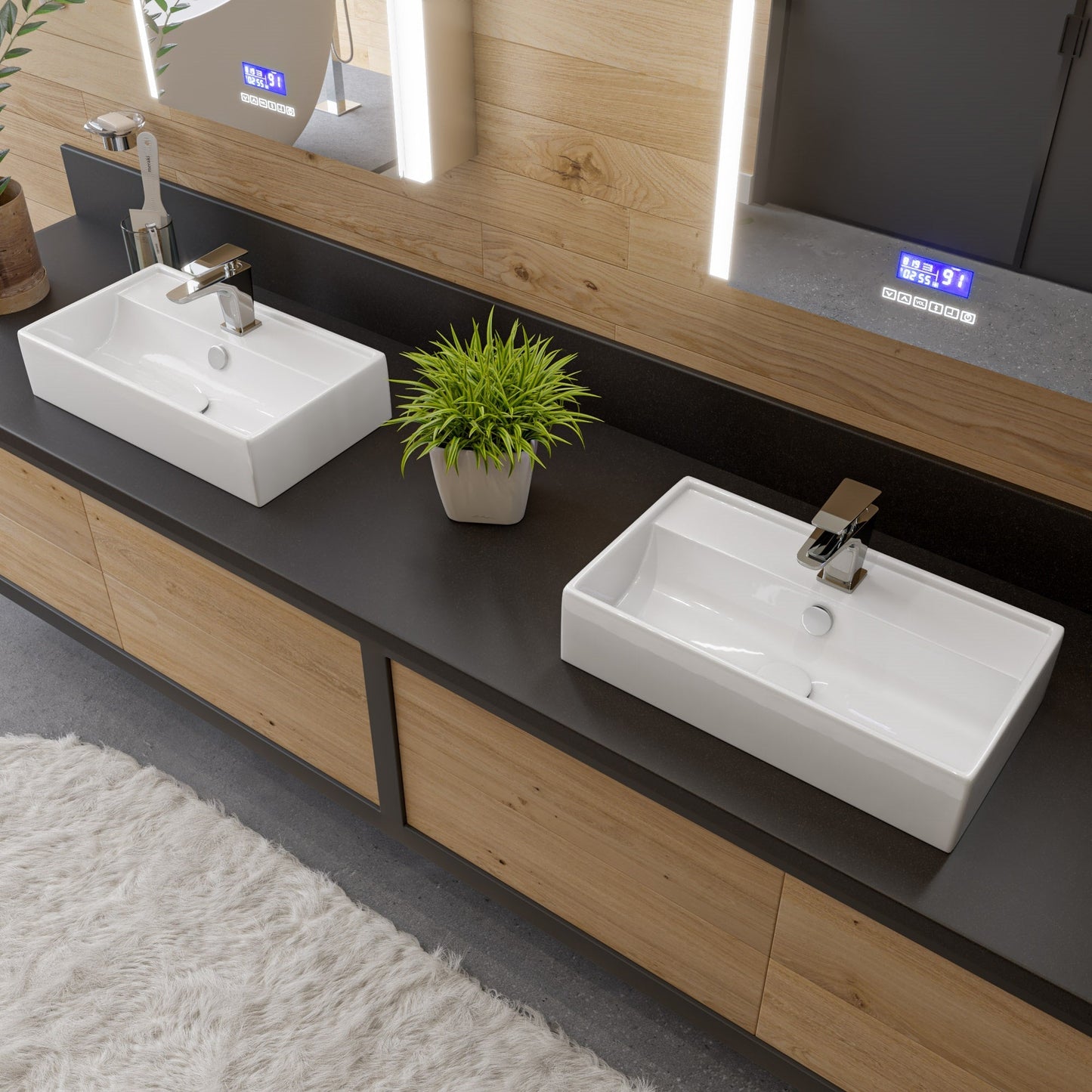 ALFI brand  ABMC2432BT 24" x 32" Single Door LED Light Bluetooth Medicine Cabinet