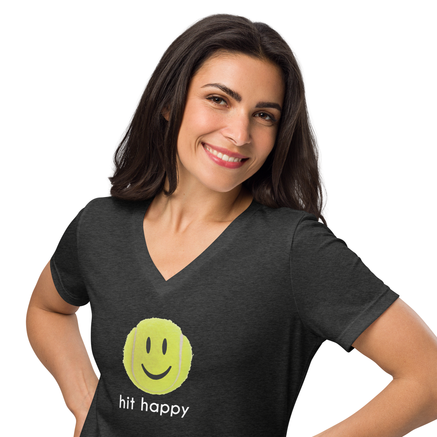 Hit Happy Women’s Relaxed V-Neck T-Shirt