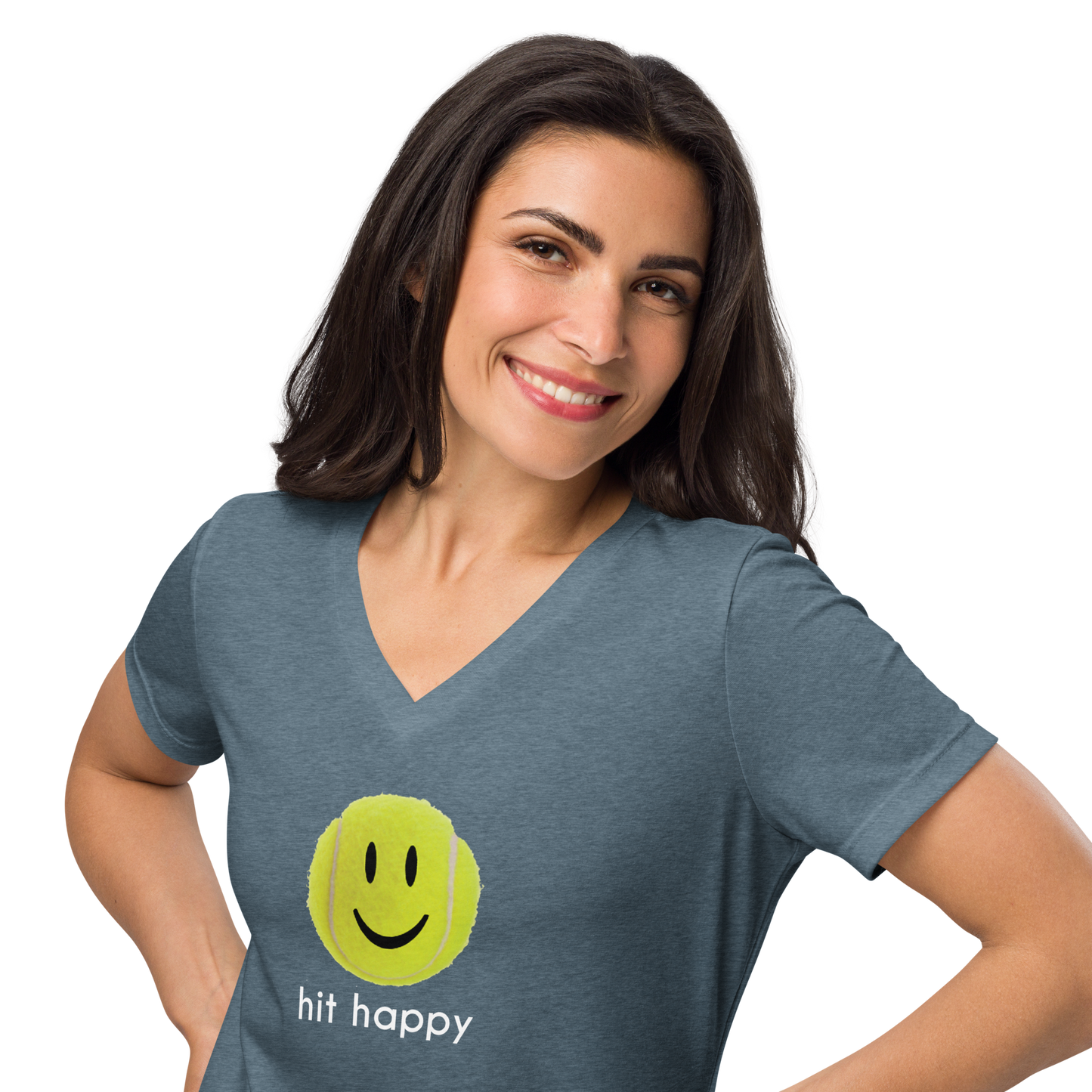 Hit Happy Women’s Relaxed V-Neck T-Shirt