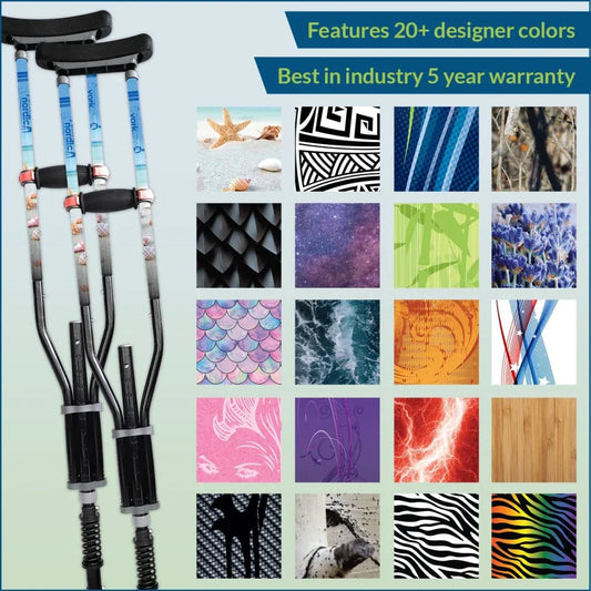 york-nordic-adjustable-spring-cushion-crutches-perfect-for-sports-injuries-and-travel-306 - shoponestop.store