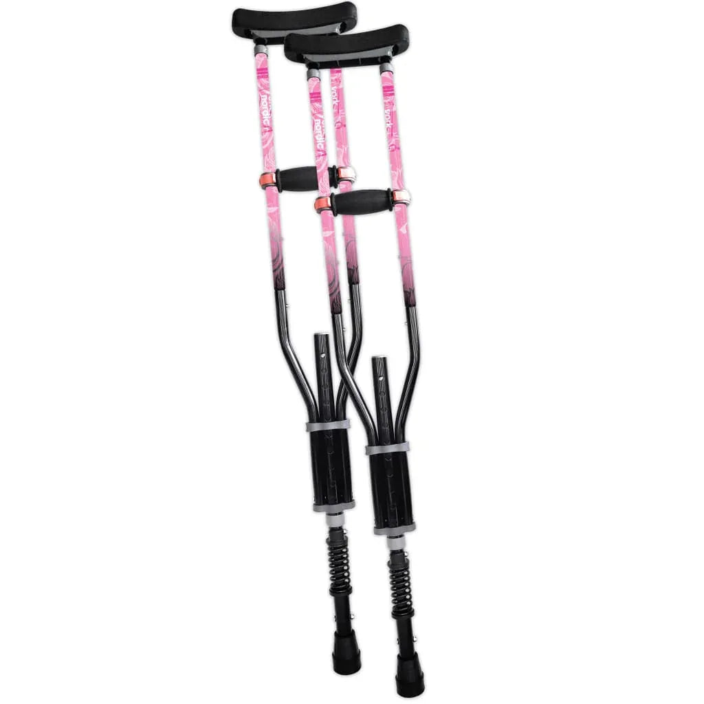 york-nordic-adjustable-spring-cushion-crutches-perfect-for-sports-injuries-and-travel-563 - shoponestop.store
