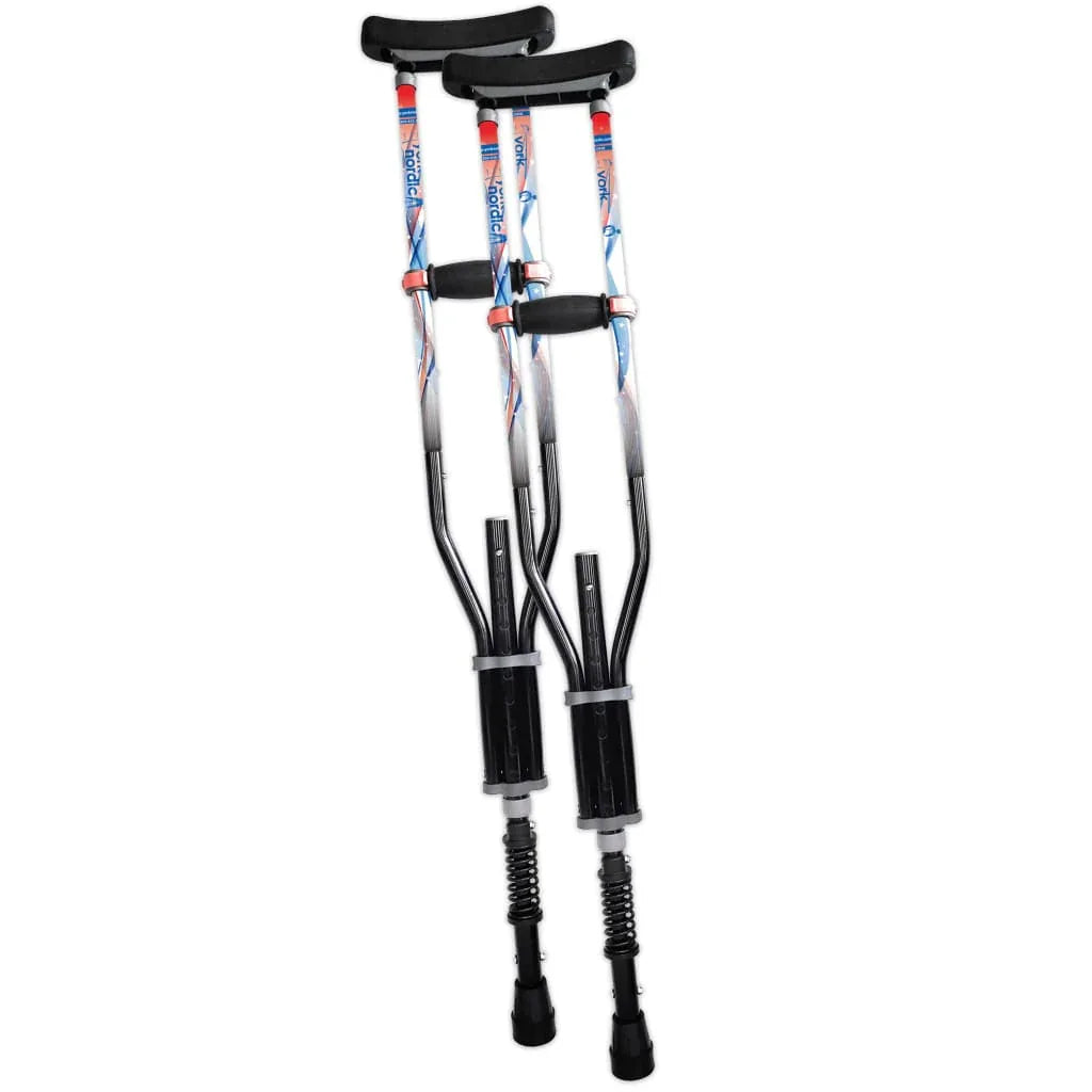 york-nordic-adjustable-spring-cushion-crutches-perfect-for-sports-injuries-and-travel-661 - shoponestop.store