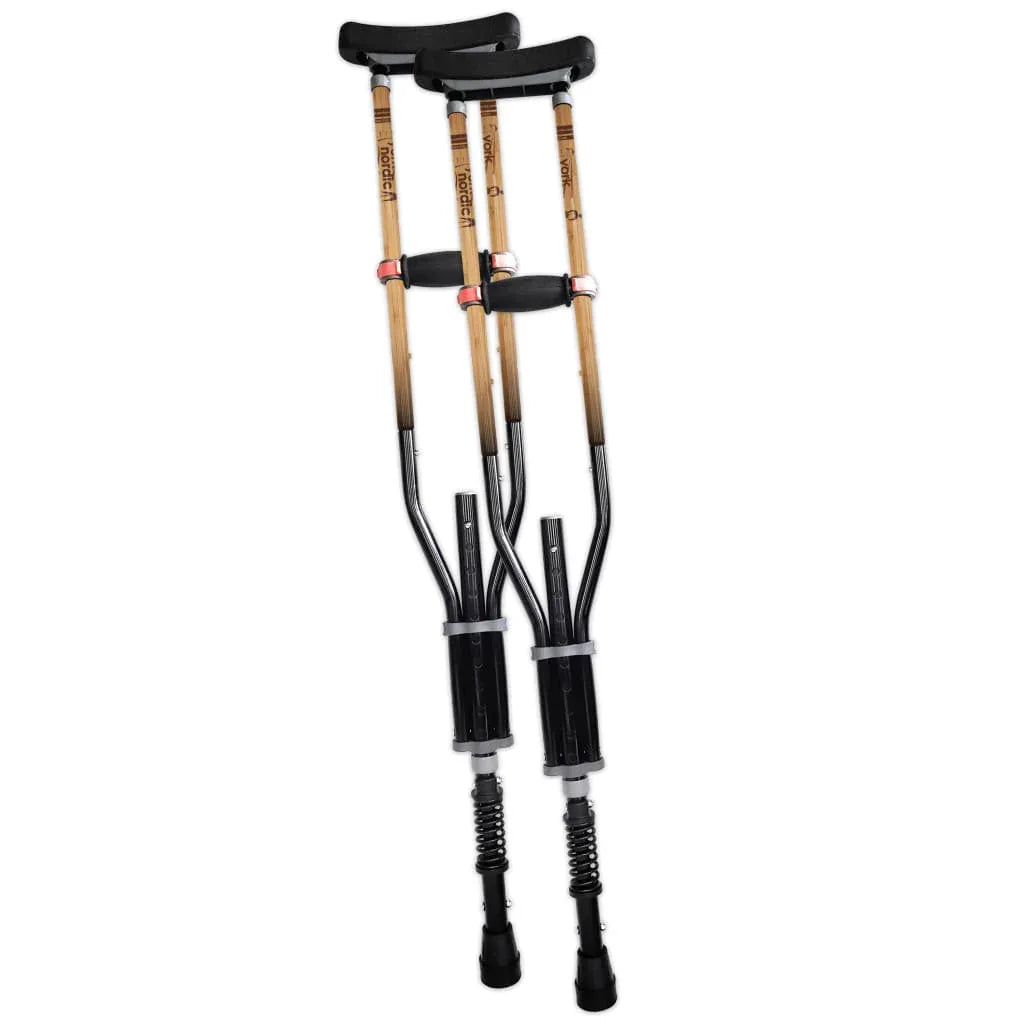 york-nordic-adjustable-spring-cushion-crutches-perfect-for-sports-injuries-and-travel-714 - shoponestop.store