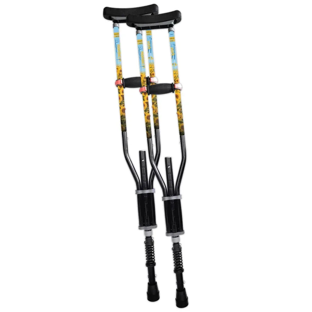 york-nordic-adjustable-spring-cushion-crutches-perfect-for-sports-injuries-and-travel-813 - shoponestop.store