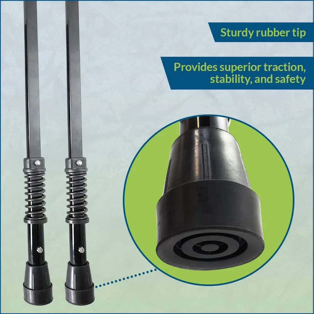 york-nordic-adjustable-spring-cushion-crutches-perfect-for-sports-injuries-and-travel-876 - shoponestop.store